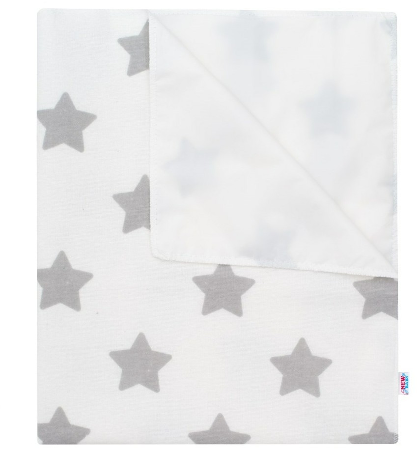 New Baby Wodoodporna podkładka z flaneli Gwiazdki biały, 57 x 47 cm