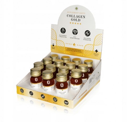 Natubay Collagen Gold - kolagen do picia 30 ml x 15 szt display, suplement diety COLLAGENGOLDX15