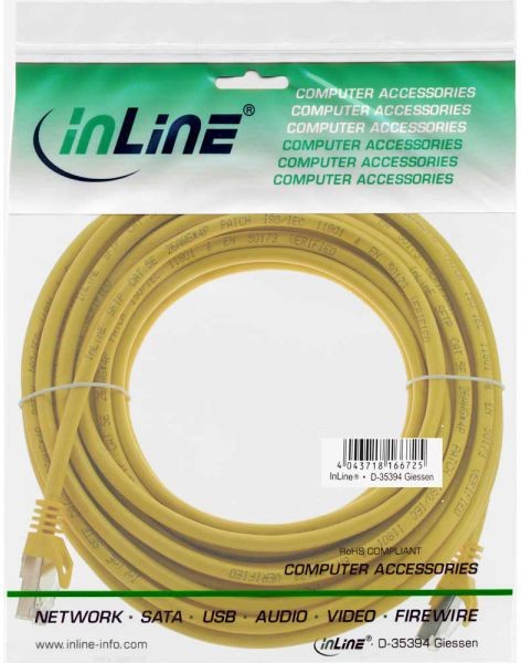 InLine Patchcord SF/UTP Cat.5e żółty 50m 72555Y 72555Y