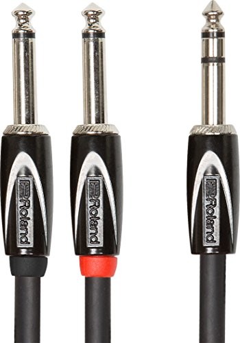 Roland Black kabel połączeniowy z serii Black 6,3 mm -TRS- na 2 x 6,3 mm, długość: 1,5 m RCC-5-TR28V2 RCC-5-TR28