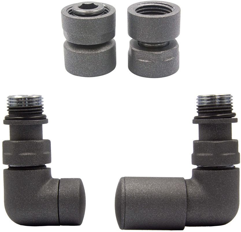 Varioterm Zawór regulacyjny Vision ze złączką PEX/CU /GZ1/2 /GW1/2 - grafit instalacja 1/2 - złączka GW1/2 prawy VIR05P(GW1/2)
