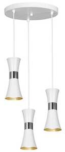 Luminex Bowi 1365 lampa wisząca zwis talerz 3x8W GU10 biały