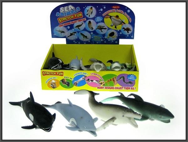 Hipo Zwierzęta gumowe morskie z groszkiem 4wz 20cm p12 cena za 1szt