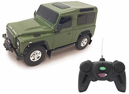 Jamara 405154  Land Rover Defender 1:24 zielony 27 MHz  samochód z RC, oficjalnie licencjonowany, jazda ok. 1 godz., 9 km/h, perfekcyjnie odwzorowane szczegóły, szczegółowe wnętrze, wysokiej jakości w