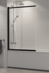 New Trendy P-0046 Parawan uchylno przesuwny SENSI BLACK 100x150 szkło czyste z powłoką