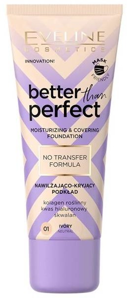 Eveline Cosmetics Cosmetics Better Than Perfect Podkład nawilżająco-kryjący 01 Ivory 30ml 64709-uniw