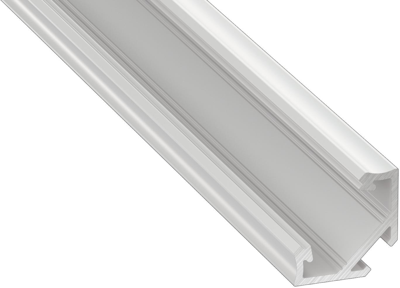 Eko-Light PROFIL ALUMINIOWY NAROŻNY BIAŁY TYP C 1m + KLOSZ MLECZNY C CZARNY-1M) EKPR9320