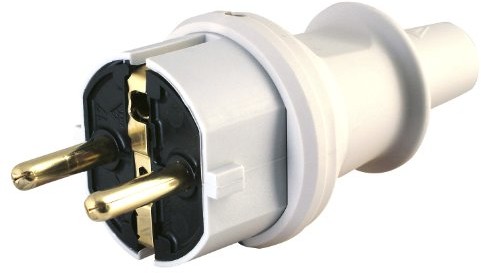 Kopp 173004009 wtyczka elektryczna z tulejką ochronną, szara