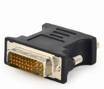 Gembird Adapter DVI-I(M)(24+5)->VGA(15F) czarny A-DVI-VGA-BK