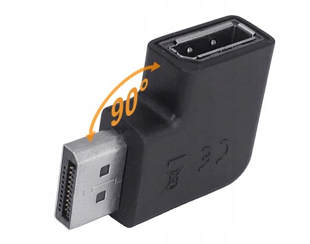 Delock Adapter DisplayPort boczny 90st 8K/60Hz