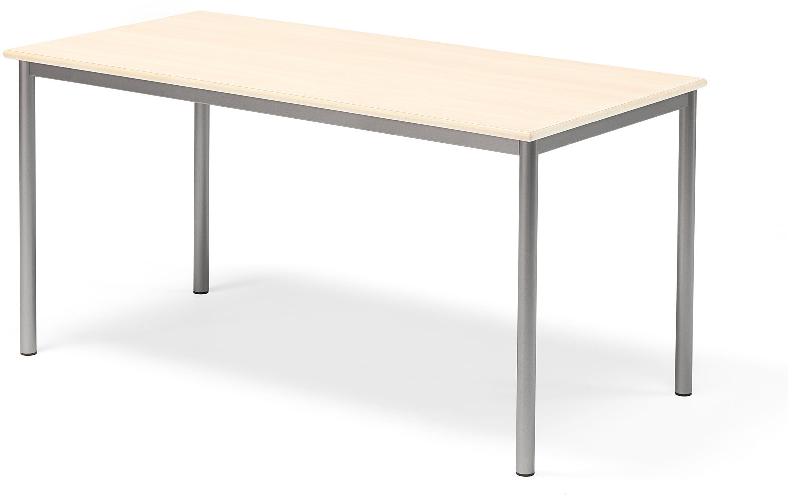 AJ Produkty Table Bors 1400x700h.720 mm. Frame silver, tabletop birch HPL