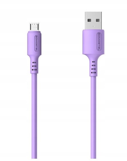 Kabel Pro-link microUSB 3A 1.2m silikonowy fiolet