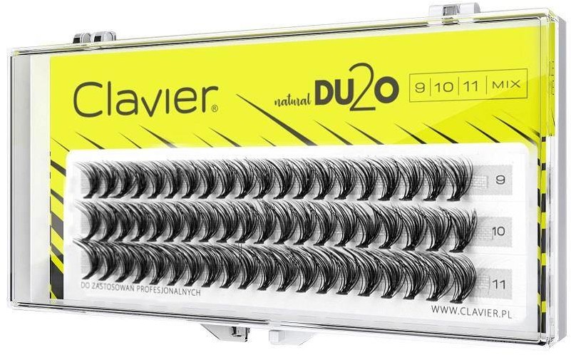 CLAVIER DU2O Double Volume MIX kępki rzęs 9mm-10mm-11mm 87819-uniw