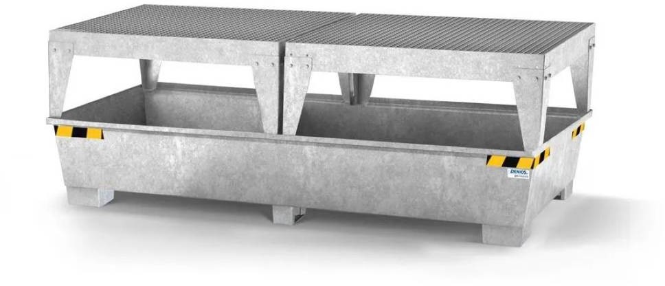 722 DENTA Wanna wychwytowa ze stali na 2 IBC cynkowana z 2 stojakami do nalewania 2200x1300x1045 1000L 72279330 79330-uniw