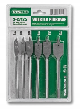 Stalco Wiertła Piórowe 6 Elementów S-27125