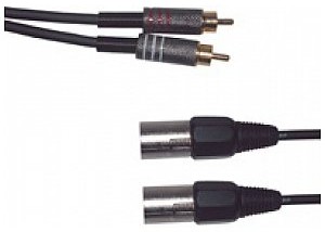 Skytec Przewód 2x XLR męski/2x RCA 1.5m 176.680