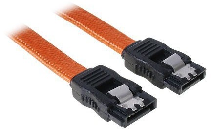 BitFenix SATA III przewód (30 cm, sleeved) Pomarańczowy/czarny 4716779442540