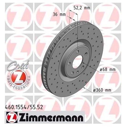 Zimmermann Tarcza hamulcowa 460.1554.52