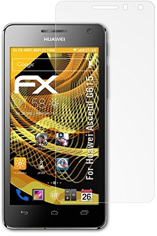 Huawei Displayschutz@FoliX atFoliX folia ochronna na wyświetlacz Ascend G615 (3 sztuki) - FX-Antireflex, antyrefleksyjna folia ochronna premium 4050512306578
