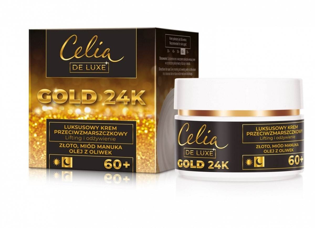 Celia DAX Gold 24K Luksusowy Krem przeciwzmarszczkowy 60+ - lifting i odżywienie 50ml 117500
