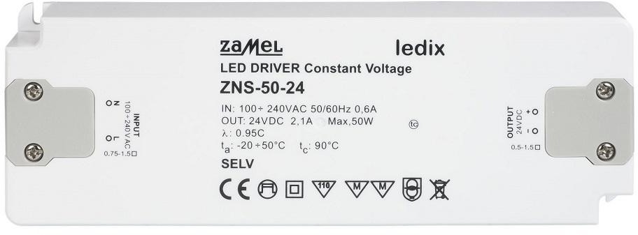 Zamel Zasilacz LED slim 50W 24V DC ZNS-50-24 LDX10000154