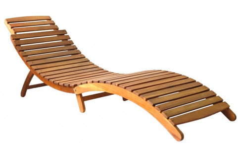 Składany drewniany leżak ogrodowy W6-P65