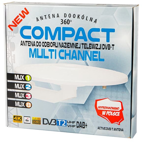 Antena Multi Channel Compact TV
