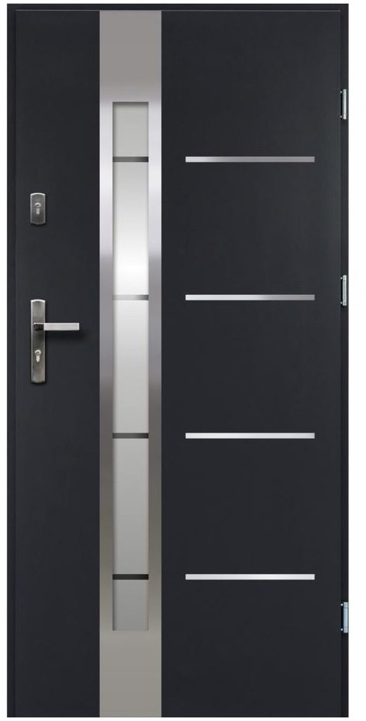 OK DOORS TRENDLINE Drzwi wejściowe ADRIANA Antracyt 90 Prawe OK DOORS TRENDLINE