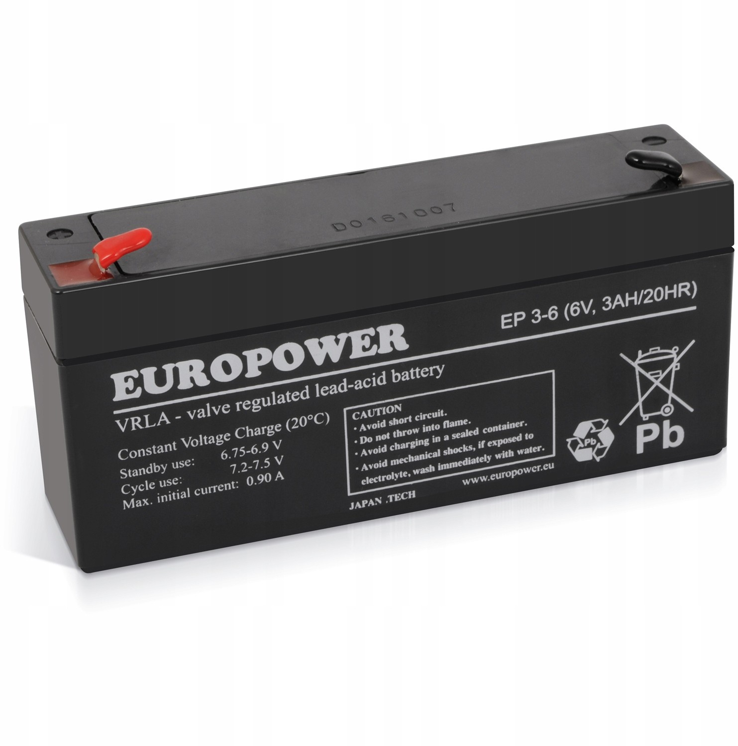 Europower Akumulator Do Alarmu 3Ah 6V Agm EP3-6