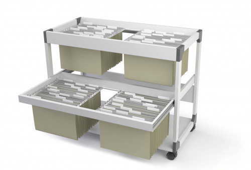 Durable Wózek na teczki zawieszane System 200 Multi Duo szary 3792-10