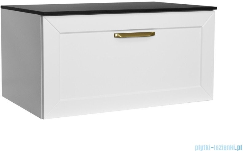 Besco Besco Dexa szafka podumywalkowa 80x50x40cm biała uchwyt złoty SUD-854-BZ |