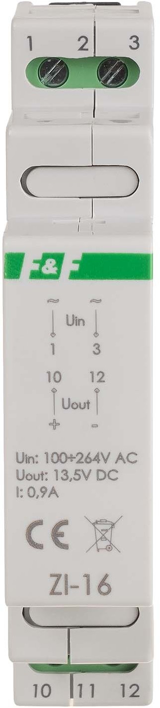 F&F Zasilacz-impulsowy-12W-135V-DC-nap-zas-100÷230V-do-montażu-na-szynie-DIN-ZI-16 ZI-16