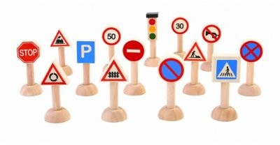 Plan Toys Znaki drogowe i światła