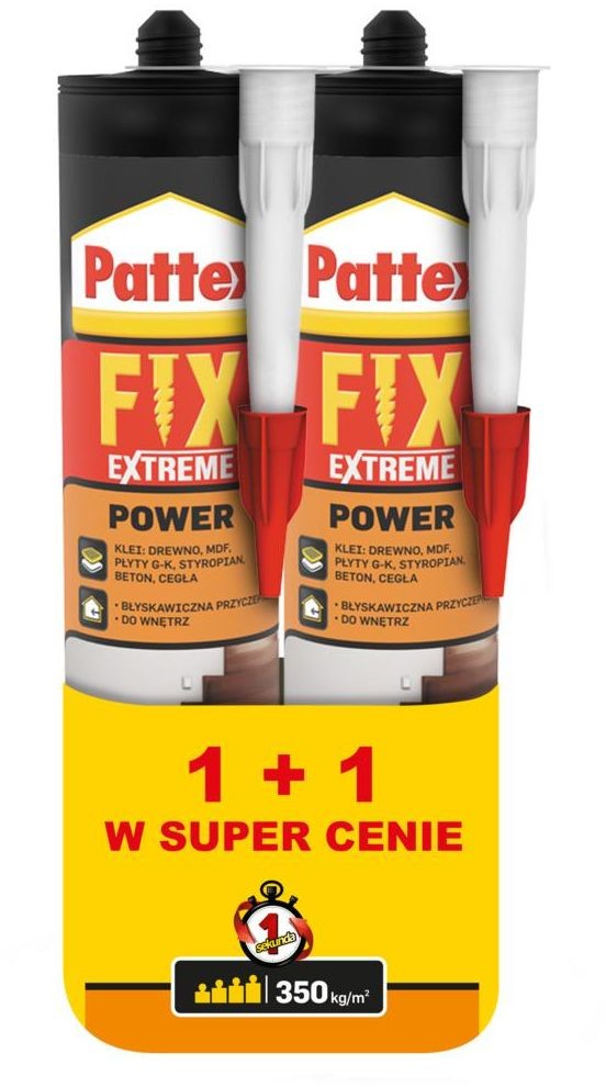 Pattex Klej montażowy FIX EXTREME POWER 2 x 385 g