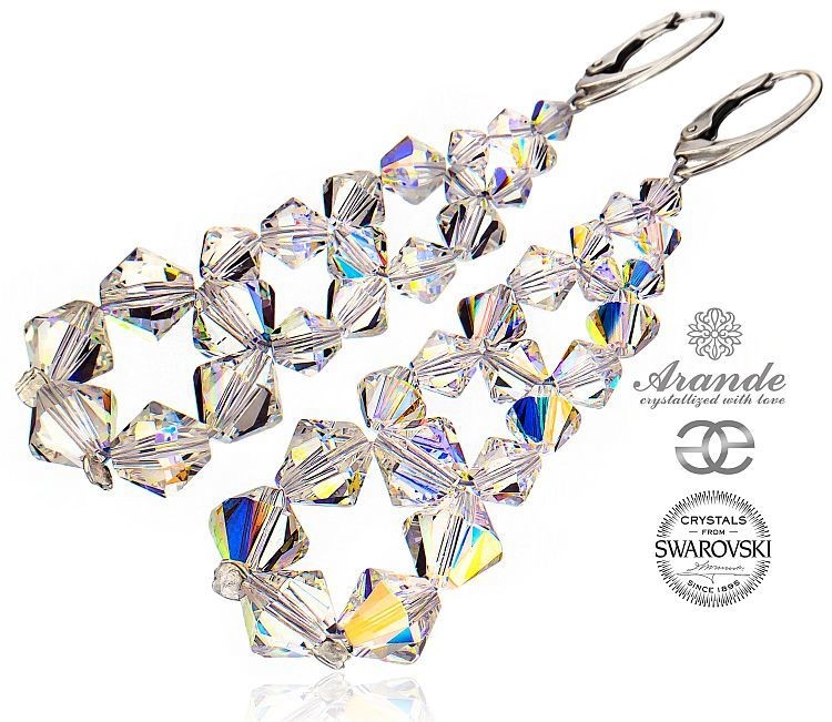 Swarovski Arande Kolczyki AURORA CRYSTAL SREBRO ŚLUB 701132