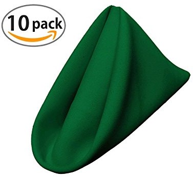 LA Linen La popelina lniane serwetki, poliester 1818popGreen532