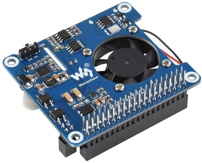 Raspberry Pi Waveshare Power over Ethernet HAT (C) - nakładka zasilająca PoE i sieciowa 802.3af/at - do 3B+/4B - Waveshare 19445 WSR-18771