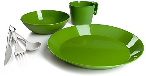 GSI Outdoors cascadian 1 osób zestaw naczyń, zielony 77313