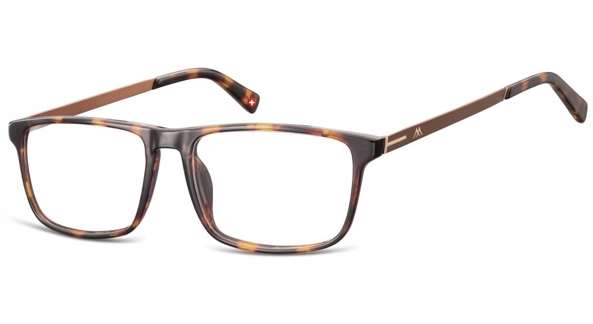 Montana Oprawki zerówki korekcyjne Nerdy Unisex MA59A panterka + brązowy zausznik MA59A