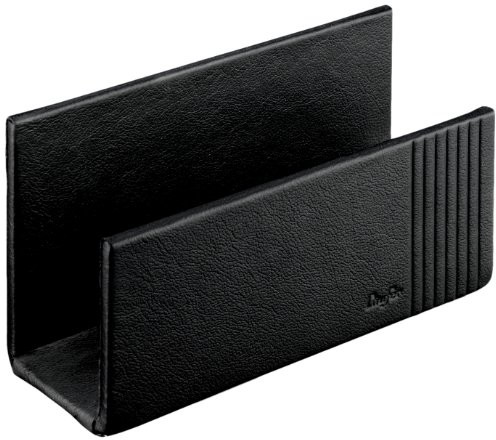 Läufer Bieżnik 33096  Ambiente La Linea stojak na listy 16 x 6,5 x 8,5 cm, wykonana z prawdziwej skóry, czarny 33096