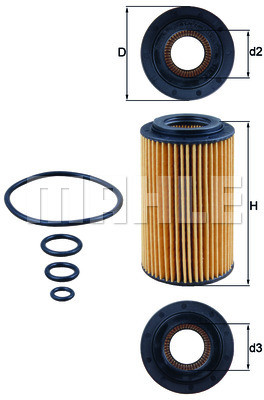 Mahle FILTR OLEJU KNECHT OX 153/7 D ECO OX 153/7D