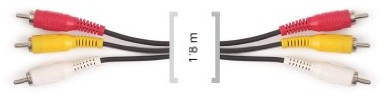 FONESTAR Kabel AV 3 x RCA M-3 X RCA M Fonestar sv-696  2 1,8 m FONESTARSV-696-2