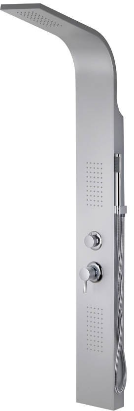 Corsan Panel prysznicowy Alto A017 gwiezdna szarość z oświetleniem LED A-017M ALTO LED SREBRNY