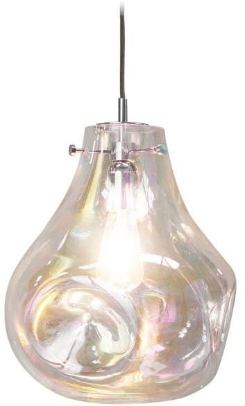 Endon Wisząca LAMPA loftowa LAVA 75664 Endon szklana OPRAWA bubble ZWIS bańka mydlana chrom 75664