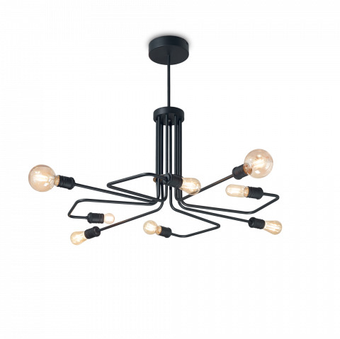 Ideal Lux Żyrandol Triumph 242347 lampa wisząca w kolorze czarnym