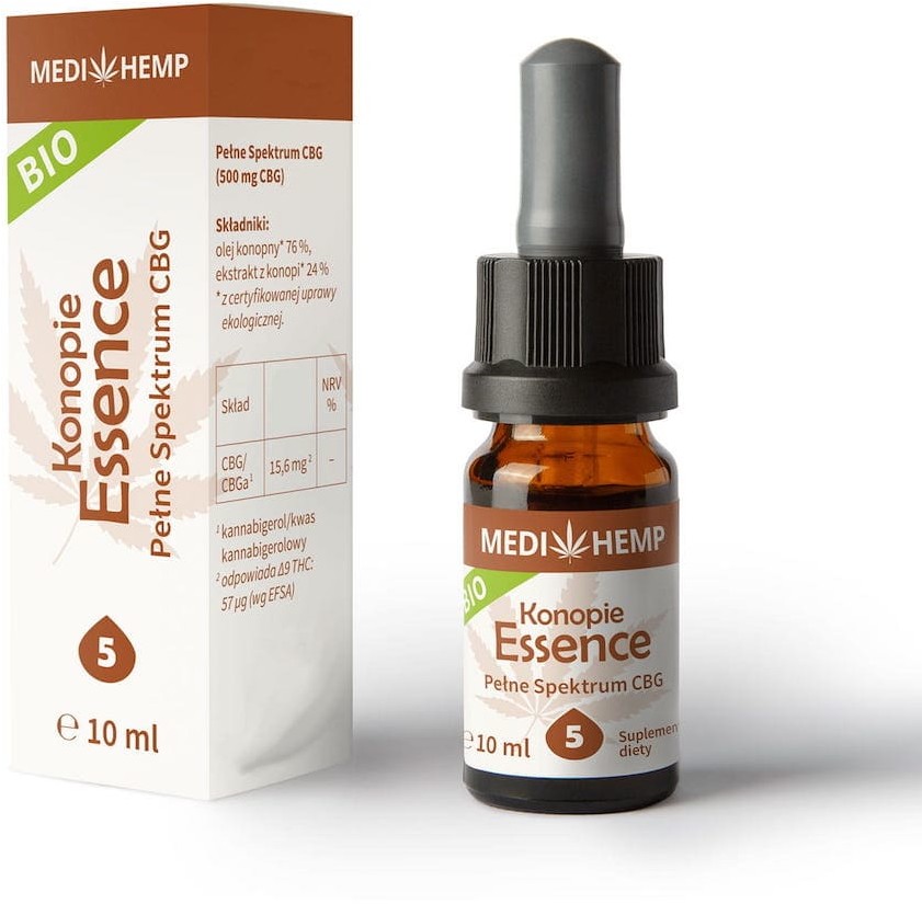 Medihemp CBG Esencja 5 naturalny olejek CBG (Cannabigerol) THC 