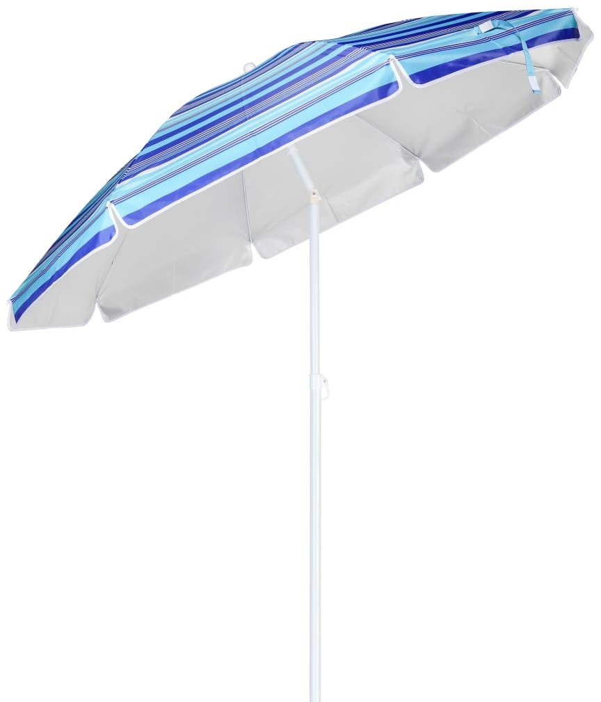 Haushalt HI Parasol plażowy, 200 cm, niebieski w pasy