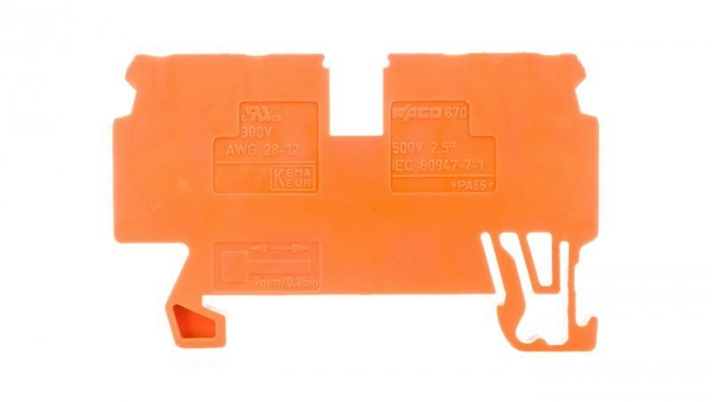 wago Złączka 4-przewodowa 2,5mm2 pomarańczowa 870-832 870-832