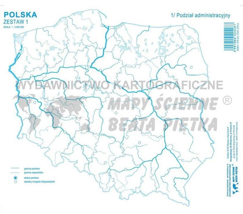 Piętka Zestaw I - Polska mapa konturowa (20szt)
