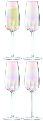 LSA International Pearl 250 ML, Mother of Pearl kieliszków do szampana, Set of 4 G1332-09-401